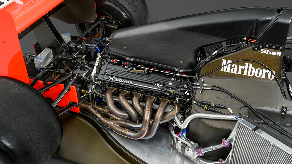Ayrton Senna’s 1991 Brazilian Grand Prix–winning McLaren MP4/6 engine