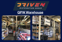 Driven Distribution Group logo and two pictures of Quality Parts Warehouse
