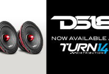 Turn 14 Distribution and DS18 logos and speakers