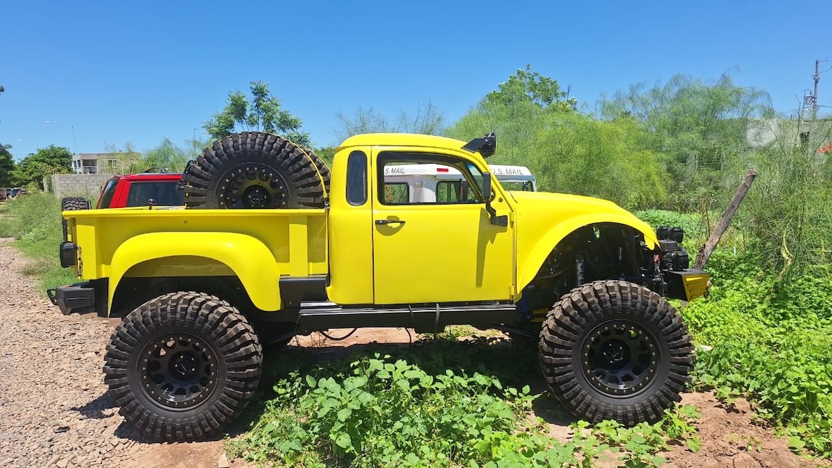 hot wheels legends tour yellow pickup conversion from mexico