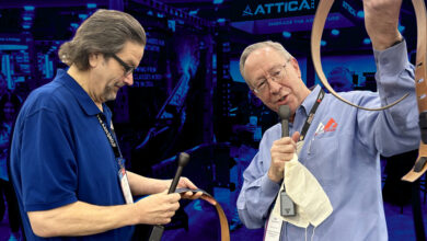 John Debalso receiving guitar strap