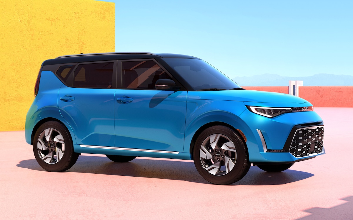 kia soul stylized blue