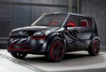 kia soul black and red accessorized