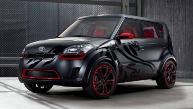 kia soul black and red accessorized