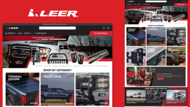 LEER desktop and mobile websites