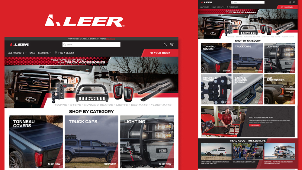 LEER desktop and mobile websites