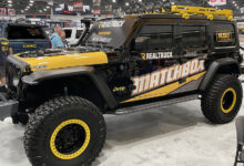 Matchbox and RealTruck Jeep Wrangler at SEMA Show from front