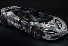 mclaren project viva car with vegas graphics front right corner