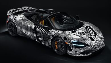 mclaren project viva car with vegas graphics front right corner
