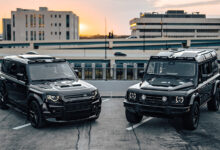New Defender L663 & the INEOS Grenadier parked on roof of parking garage