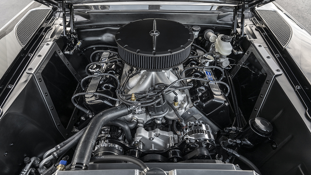 Trick Rides All-Carbon Widebody 1969 Mustang engine