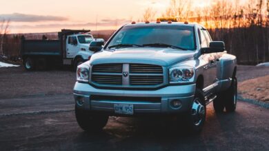 dodge ram at construction site