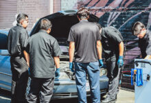 Acceler8 Automotive Education Program working on car