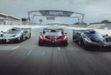 bugatti bolides on track