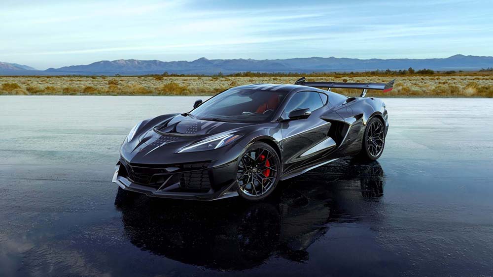 Front 3/4 view of the 2026 Corvette ZR1X Stars & Steel Special E