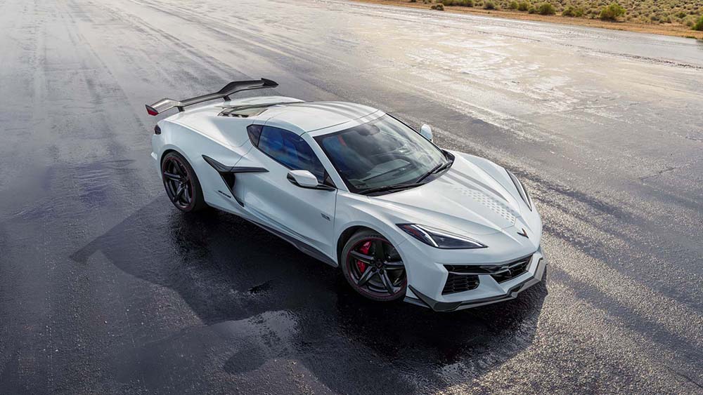 The 2026 Corvette Z06 Stars & Steel Special Edition in Arctic White.