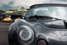 Classic sports lotus car at racing event