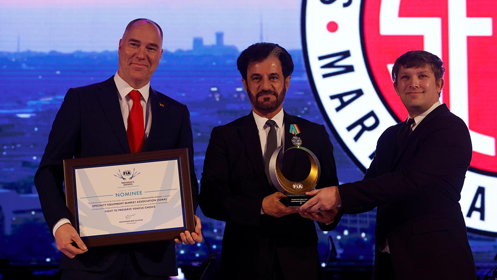 SEMA accepting FIA Award