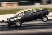 Mike Finnegan Wheelie on dragstrip