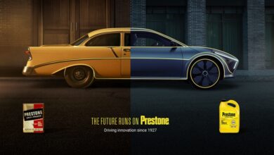 pfx group prestone half old car/half future car graphic