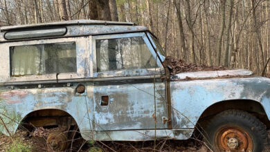 The 1963 Land Rover Series 2a abandoned in the woods