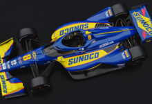 Rendering of the 2026 No. 8 Sunoco Chip Ganassi Racing Honda