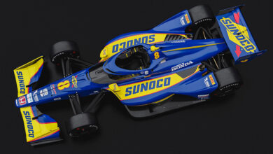 Rendering of the 2026 No. 8 Sunoco Chip Ganassi Racing Honda