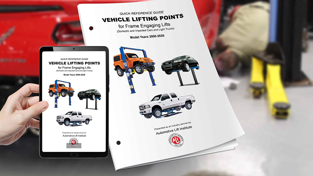 2026 ALI Lifting Points Guide in print and on a table