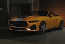 2026 Shelby GT350 convertible in Orange Fury