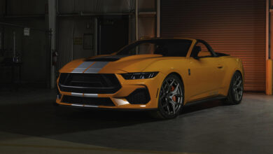 2026 Shelby GT350 convertible in Orange Fury