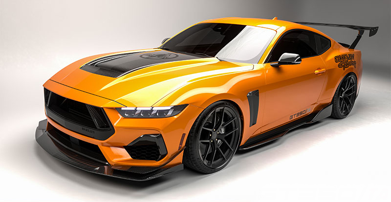 Shelby GT350/TA car in Orange Fury