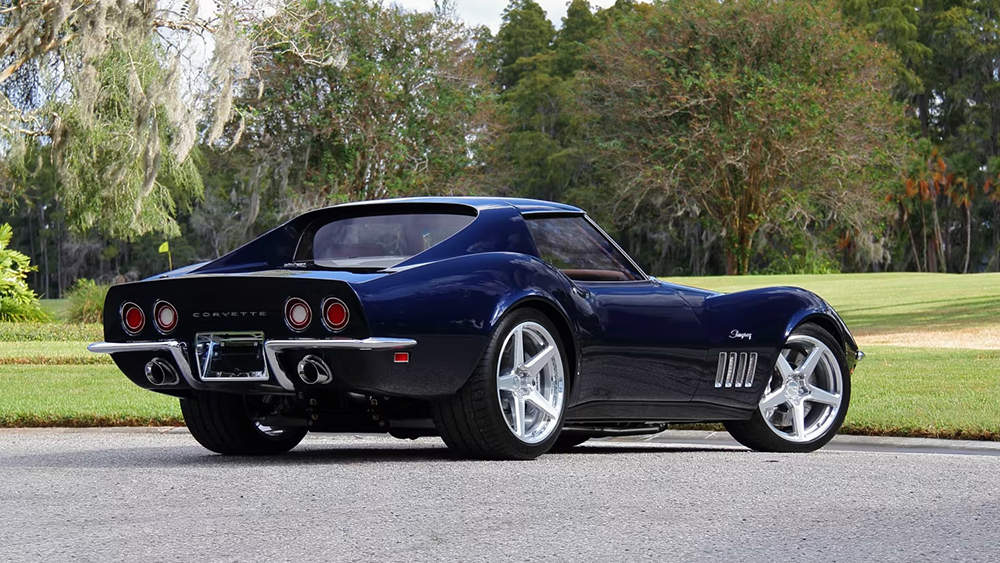 A custom 1969 Corvette restomod from rear
