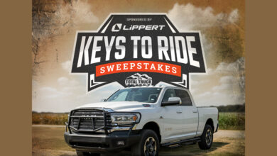 AAM Keys to Ride Sweepstakes promotional poster with photo of Ram 2500