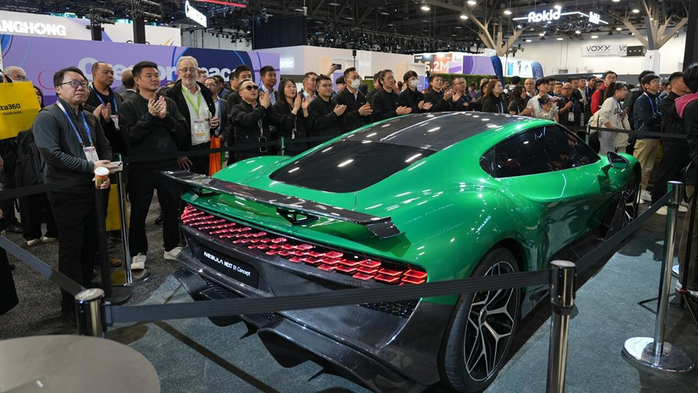 Nebula Next 01 Concept Car surrounding by people at CES 2026