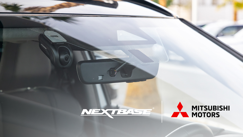 Nextbase dash cam installed on windshield