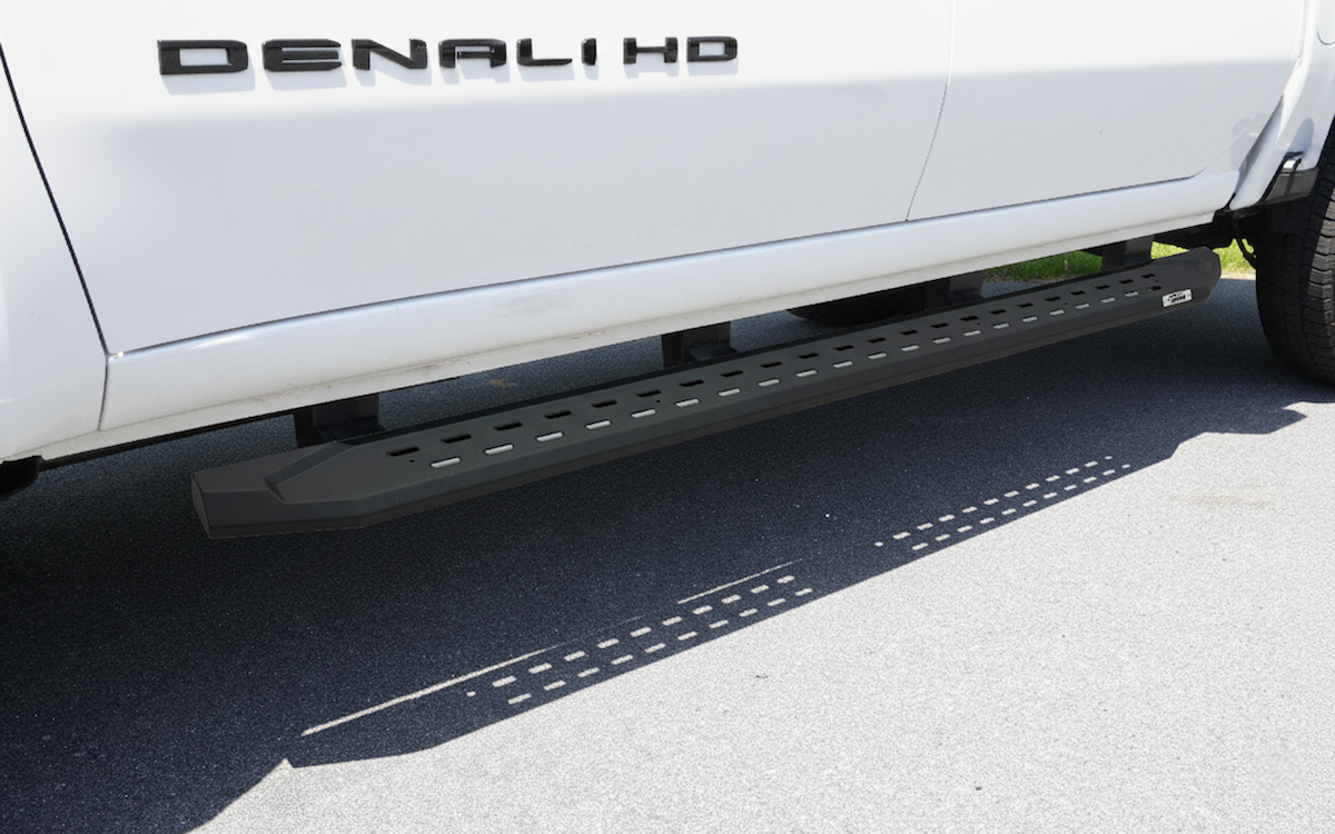 steps romik running board black on white denali