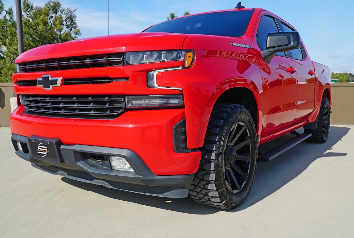 steps steelcraft red chevy silverado front