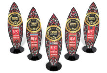 Five TRIM Awards Trophies
