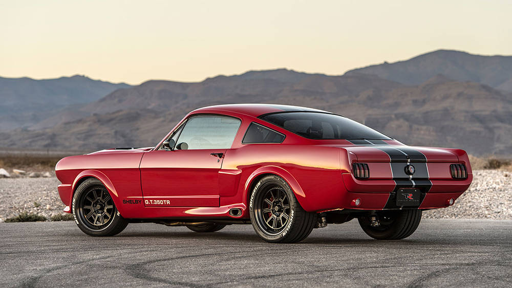 Trick Rides Shelby GT350TR in red parked on road