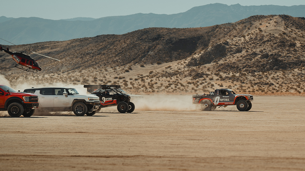 Vehicles racing at King of the Hammers