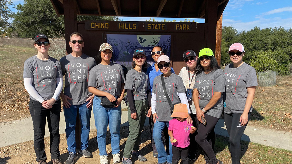 Yokohama Tire employees volunteering at CA State Parks Foundation Chino event