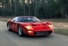 1967 Ford GT40 Mk I driving on road