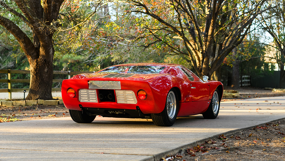 1967 Ford GT40 Mk I from rear parked on road