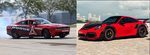 Two cars at Barrett-Jackson Palm Beach Auction