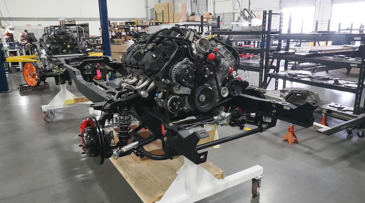 fat fender garage drivetrain on rack