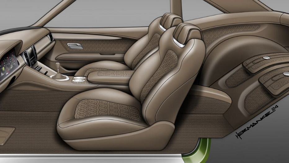 Rendering of a design for a car interior