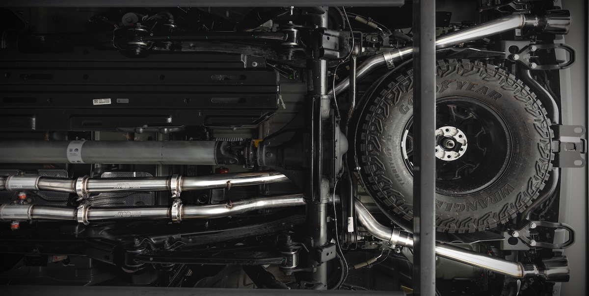 performance exhaust magnaflow under shot off-road vehicle system