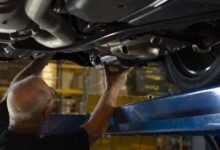 performance exhaust pypes install on rack