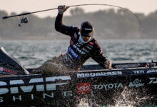 Yokohama Tire Bassmasters partnership Brandon Palaniuk action shot