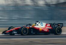 Scuderia Ferrari HP on the track